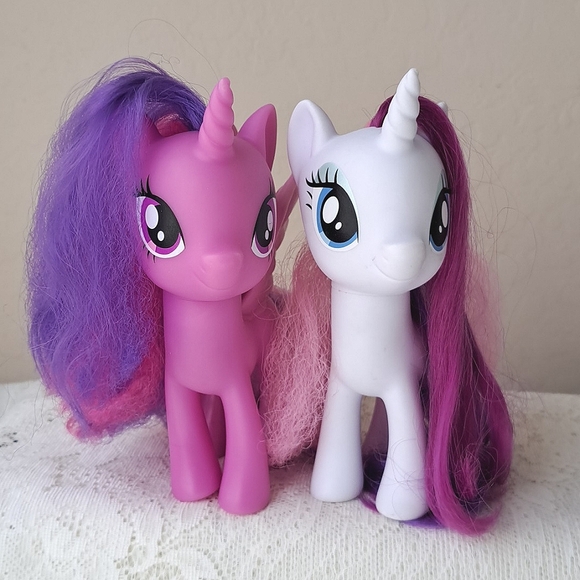 G4 MLP My Little Pony Rare Rarity & Twilight Sparkle Bundle Unicorn Pegasus 2016 - Picture 3 of 10